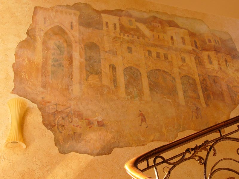 Отделка стен фреской